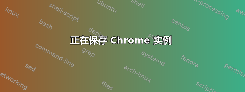 正在保存 Chrome 实例