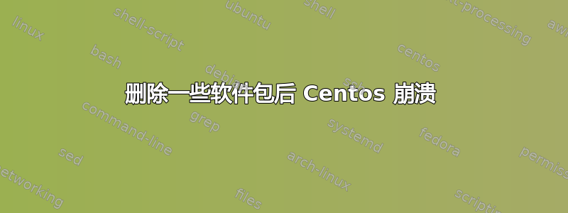 删除一些软件包后 Centos 崩溃