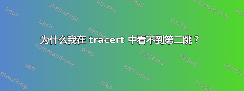 为什么我在 tracert 中看不到第二跳？