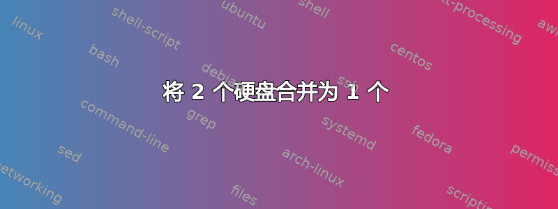 将 2 个硬盘合并为 1 个