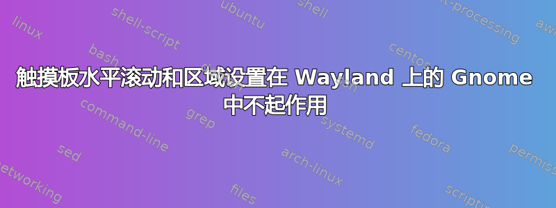 触摸板水平滚动和区域设置在 Wayland 上的 Gnome 中不起作用