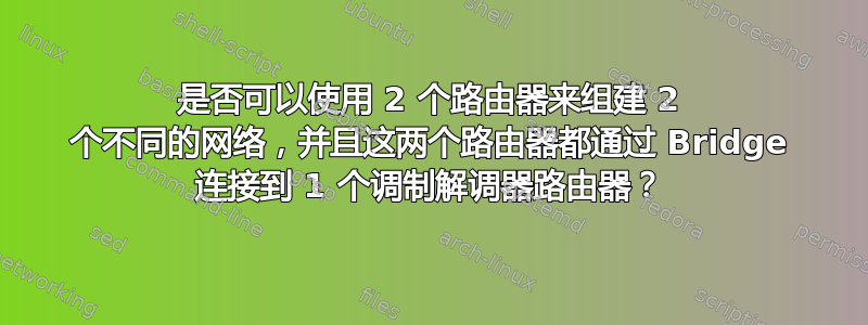 是否可以使用 2 个路由器来组建 2 个不同的网络，并且这两个路由器都通过 Bridge 连接到 1 个调制解调器路由器？