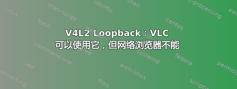 V4L2 Loopback：VLC 可以使用它，但网络浏览器不能