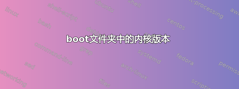 boot文件夹中的内核版本