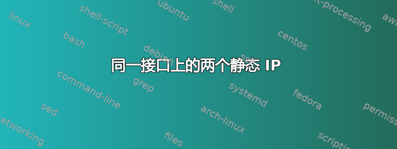 同一接口上的两个静态 IP