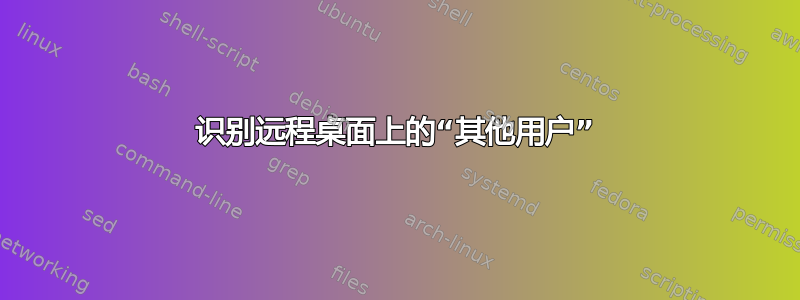 识别远程桌面上的“其他用户”