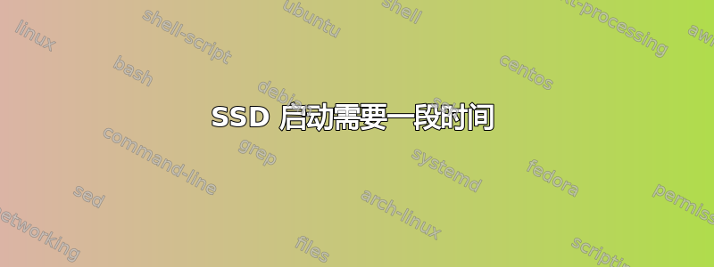 SSD 启动需要一段时间