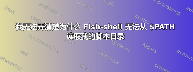 我无法弄清楚为什么 Fish-shell 无法从 $PATH 读取我的脚本目录