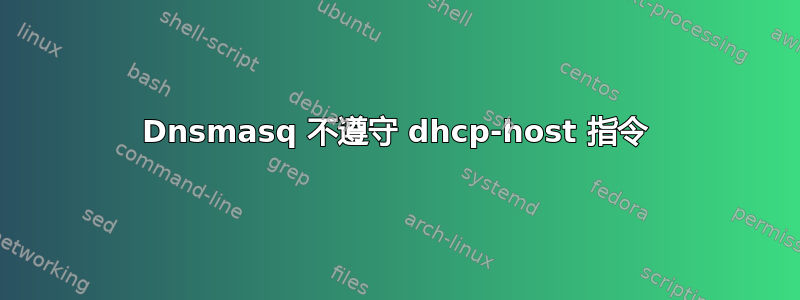 Dnsmasq 不遵守 dhcp-host 指令