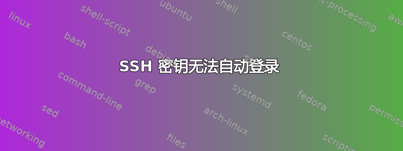 SSH 密钥无法自动登录