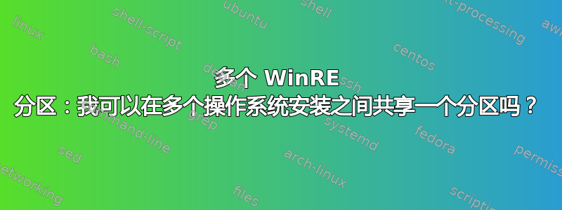 多个 WinRE 分区：我可以在多个操作系统安装之间共享一个分区吗？