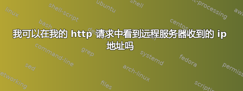 我可以在我的 http 请求中看到远程服务器收到的 ip 地址吗