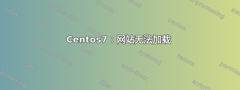 Centos7：网站无法加载