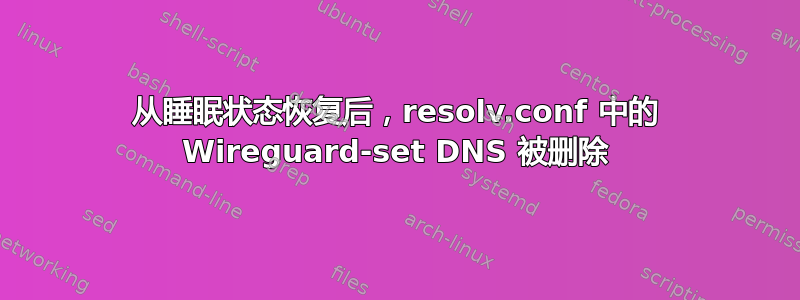 从睡眠状态恢复后，resolv.conf 中的 Wireguard-set DNS 被删除