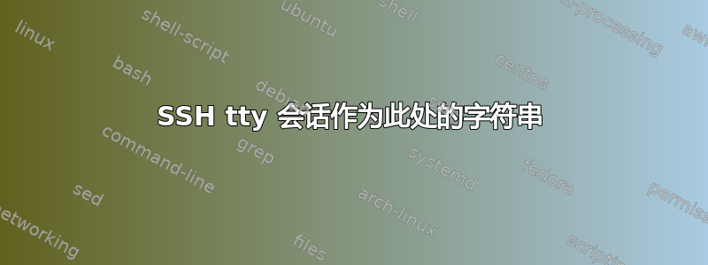 SSH tty 会话作为此处的字符串