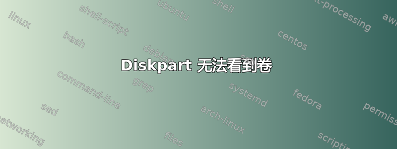 Diskpart 无法看到卷