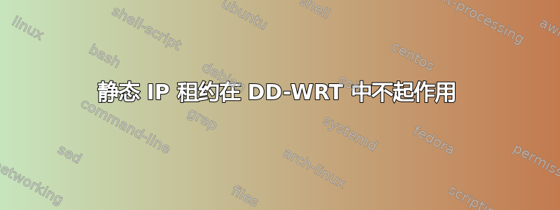 静态 IP 租约在 DD-WRT 中不起作用