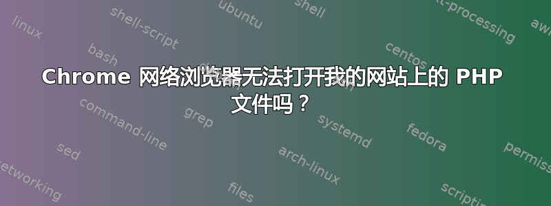 Chrome 网络浏览器无法打开我的网站上的 PHP 文件吗？