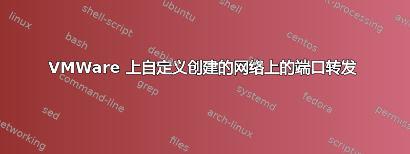 VMWare 上自定义创建的网络上的端口转发