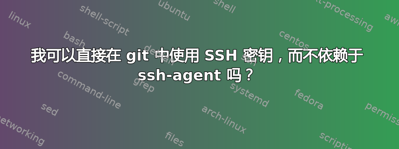 我可以直接在 git 中使用 SSH 密钥，而不依赖于 ssh-agent 吗？