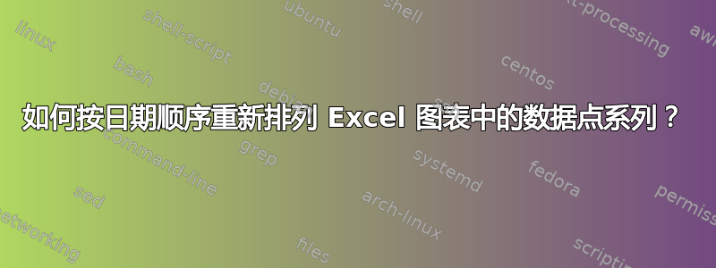 如何按日期顺序重新排列 Excel 图表中的数据点系列？