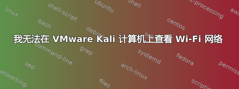 我无法在 VMware Kali 计算机上查看 Wi-Fi 网络