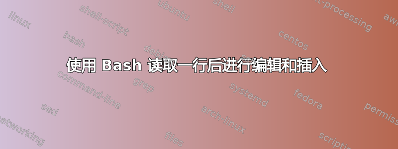 使用 Bash 读取一行后进行编辑和插入