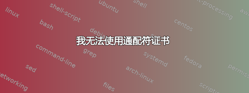 我无法使用通配符证书