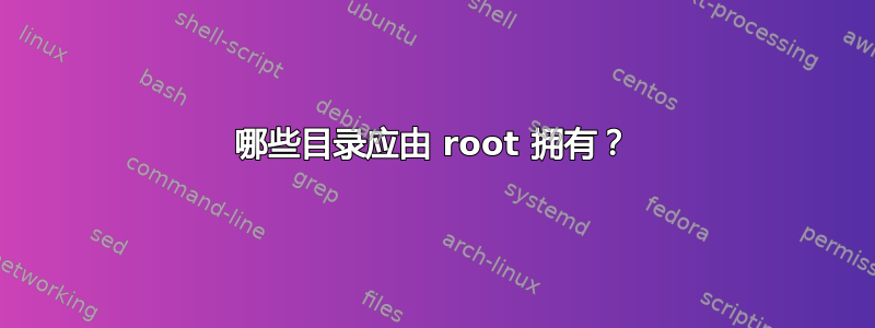 哪些目录应由 root 拥有？