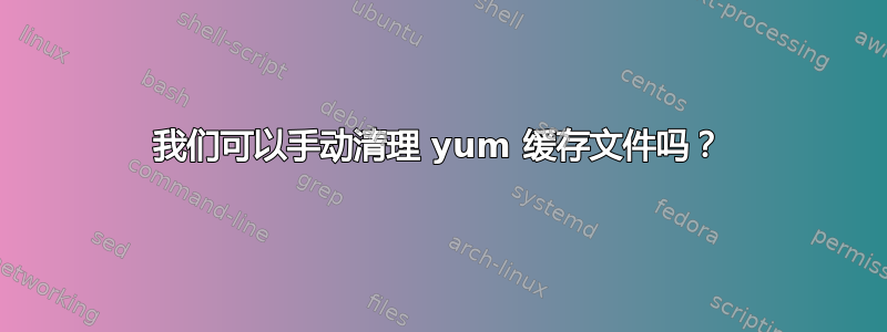 我们可以手动清理 yum 缓存文件吗？