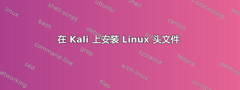 在 Kali 上安装 Linux 头文件