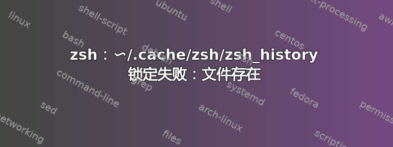 zsh：〜/.cache/zsh/zsh_history 锁定失败：文件存在