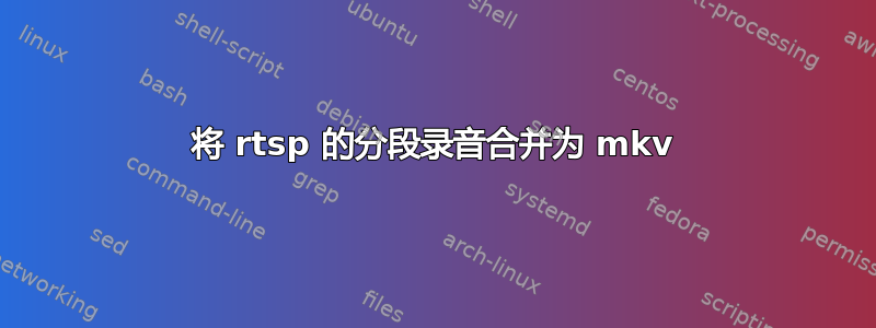 将 rtsp 的分段录音合并为 mkv