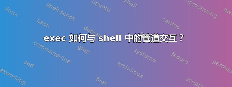 exec 如何与 shell 中的管道交互？