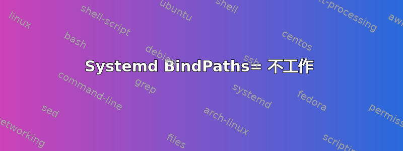 Systemd BindPaths= 不工作