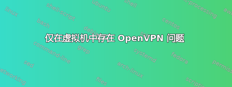 仅在虚拟机中存在 OpenVPN 问题