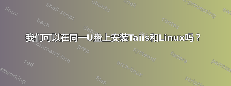 我们可以在同一U盘上安装Tails和Linux吗？