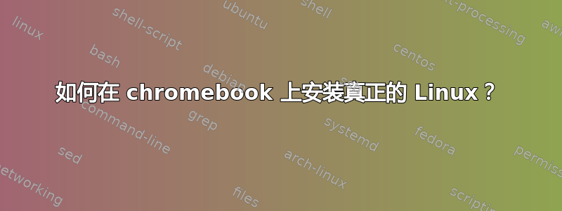 如何在 chromebook 上安装真正的 Linux？