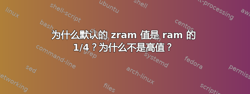 为什么默认的 zram 值是 ram 的 1/4？为什么不是高值？