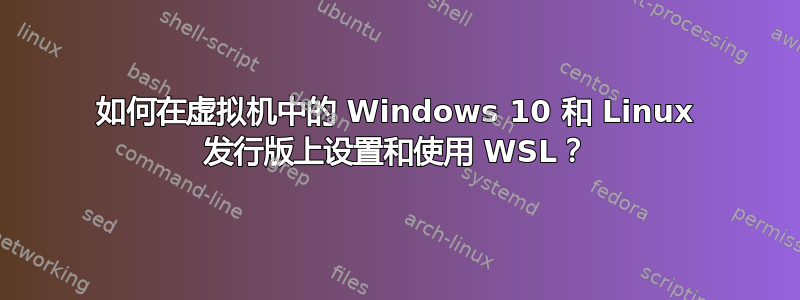 如何在虚拟机中的 Windows 10 和 Linux 发行版上设置和使用 WSL？