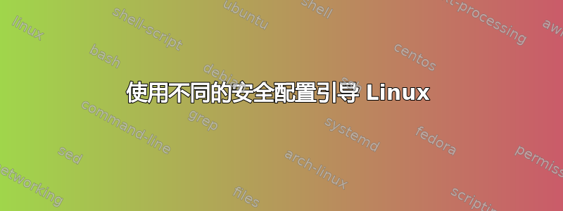 使用不同的安全配置引导 Linux