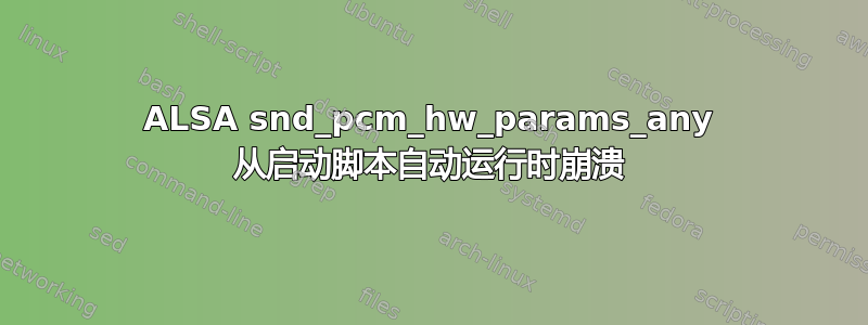 ALSA snd_pcm_hw_params_any 从启动脚本自动运行时崩溃