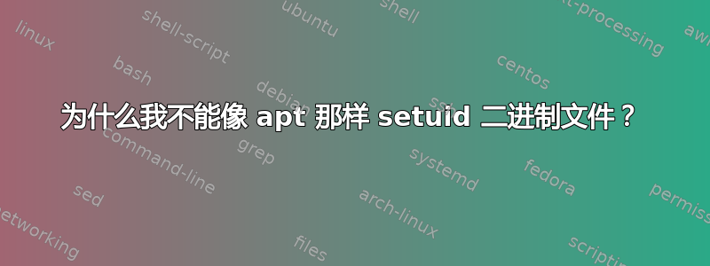 为什么我不能像 apt 那样 setuid 二进制文件？