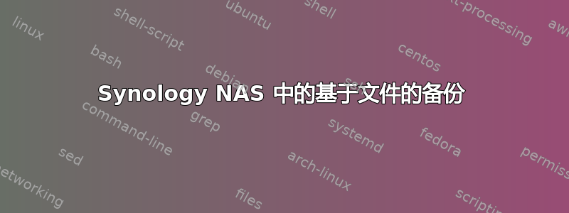 Synology NAS 中的基于文件的备份