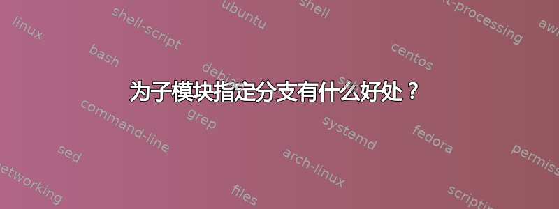 为子模块指定分支有什么好处？