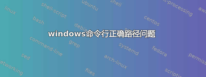 windows命令行正确路径问题