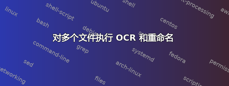 对多个文件执行 OCR 和重命名