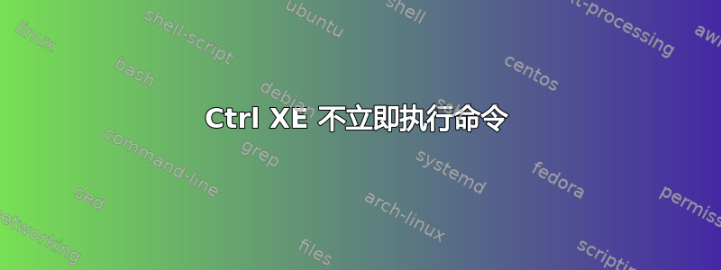 Ctrl XE 不立即执行命令