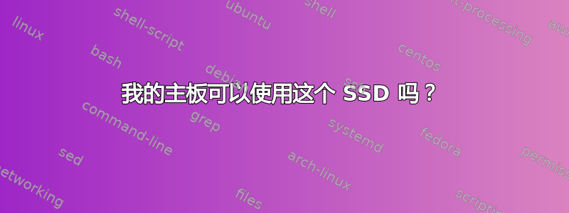 我的主板可以使用这个 SSD 吗？