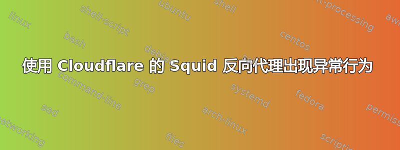 使用 Cloudflare 的 Squid 反向代理出现异常行为